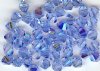 25 Light Sapphire AB 4mm Bicone Swarovski